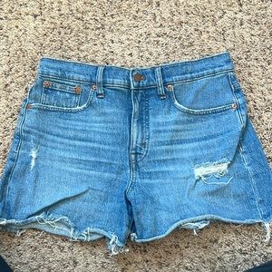 Madewell high rise denim shorts